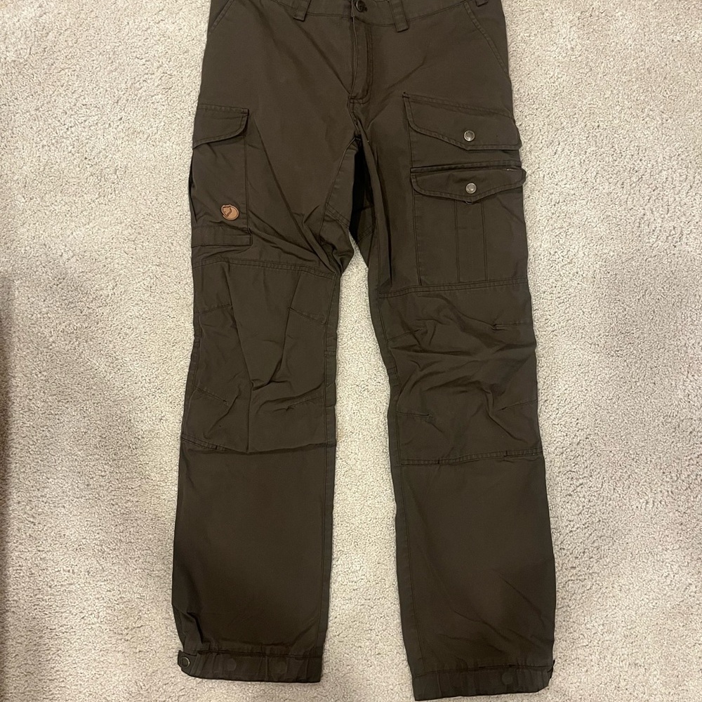 Fjallraven Brown Cargo Pants Durable Outdoor Wear